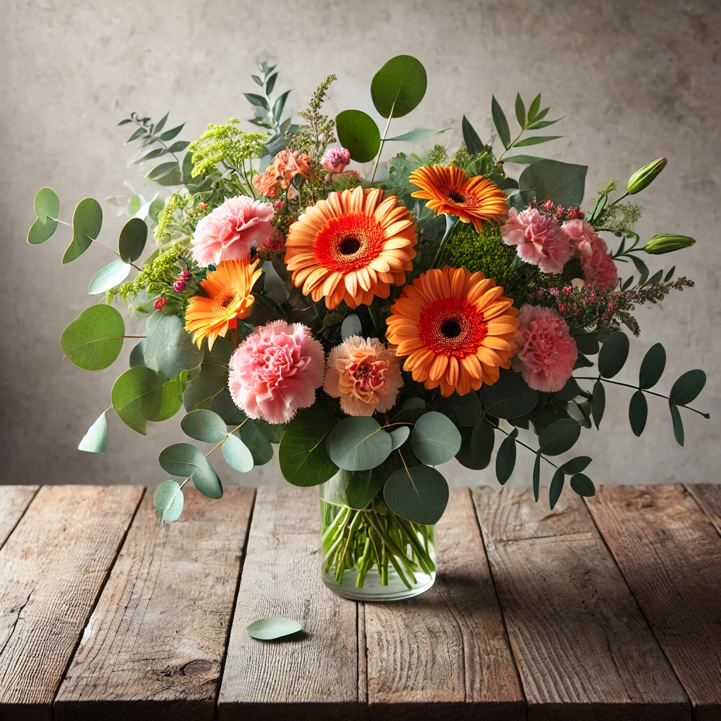 Bukiet z gerber i goździków